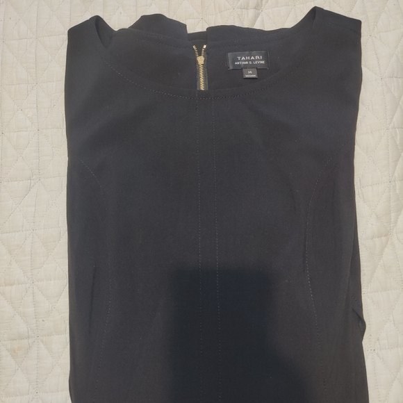 Tahari Women’s Size 14 Short Sleeve Simple Black Dress - Picture 9 of 13